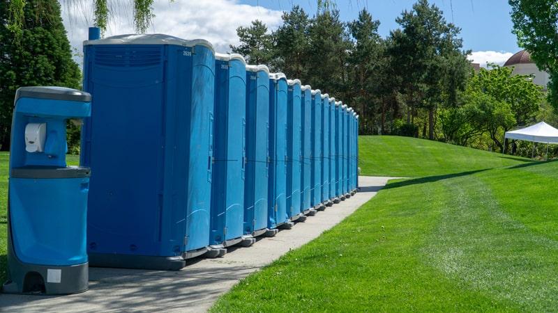 porta potty rental units come equipped with a self-contained waste and water system, so no additional water source is necessary